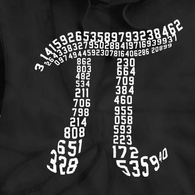 Pi Day Symbol Math Teacher Mathematics Value 3.1416 March 14 Tie Dye Hoodie