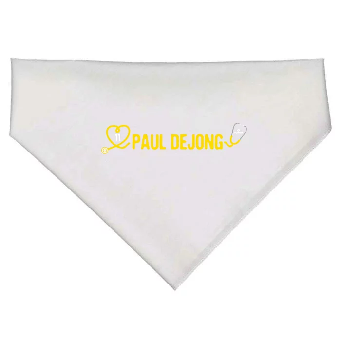 Paul Dejong St Louis Baseball Player Medical Student Doctor Gift USA-Made Doggie Bandana