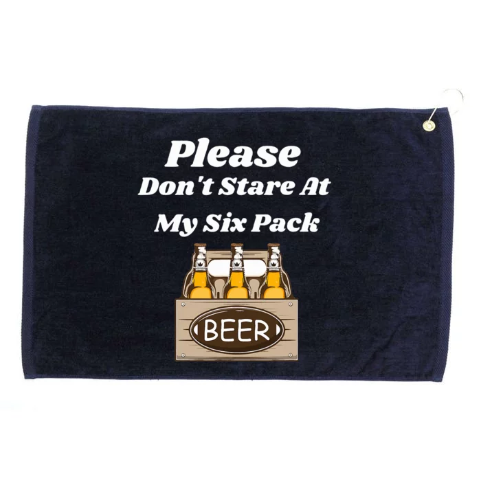 Please Don't Stare At My Six Pack Beer Funny Grommeted Golf Towel