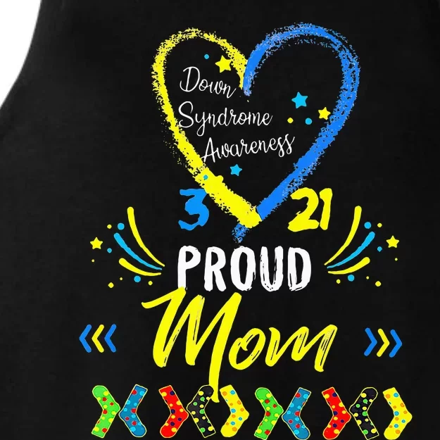 Proud Down Syndrome Mom Awareness Ladies Tri-Blend Wicking Tank