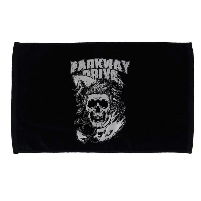 Parkway Drive Surfer Skull Black Microfiber Hand Towel