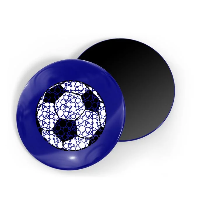 Polka Dots Soccer Ball Magnet