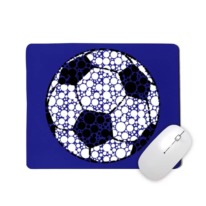 Polka Dots Soccer Ball Mousepad