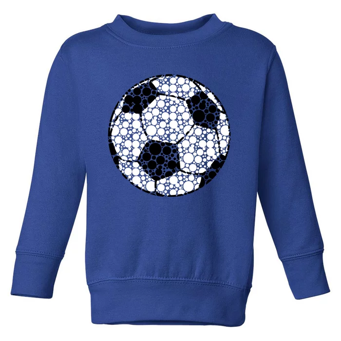 Polka Dots Soccer Ball Toddler Sweatshirt