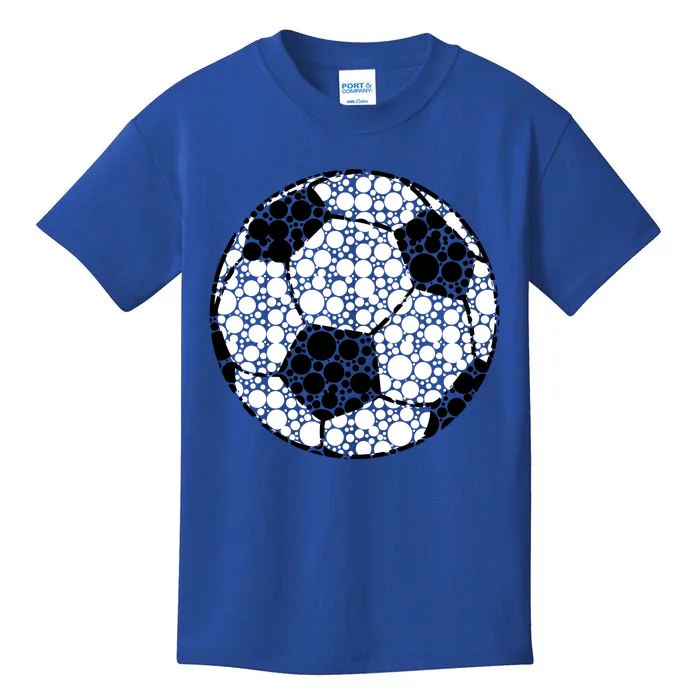 Polka Dots Soccer Ball Kids T-Shirt