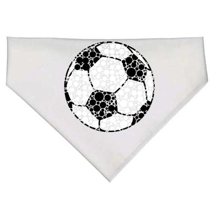 Polka Dots Soccer Ball USA-Made Doggie Bandana