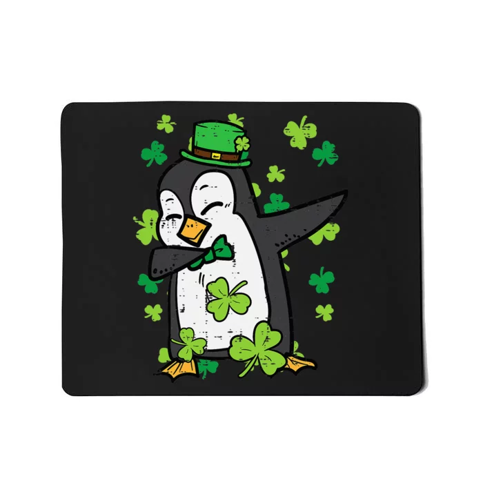 Penguin Dab Saint Paddys green St Patricks Day Mousepad