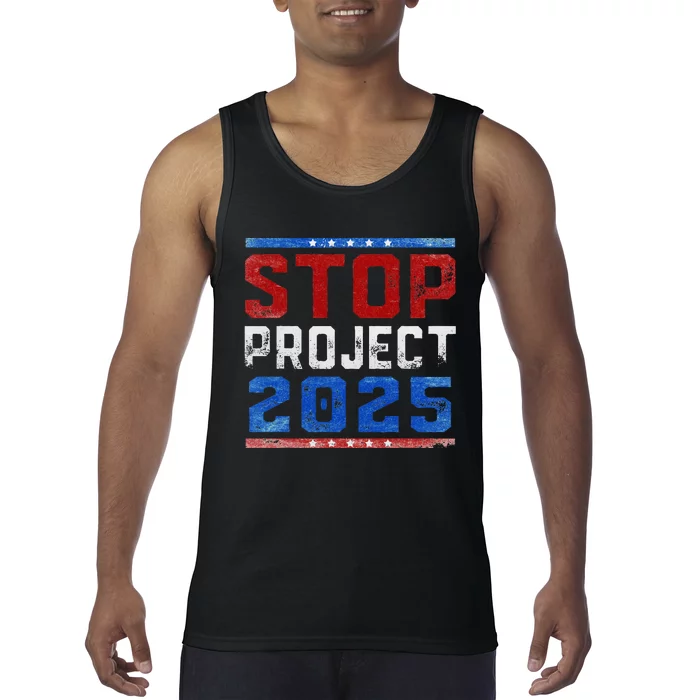 Pro Democracy Stop Project 2025 Election 2024 Tank Top