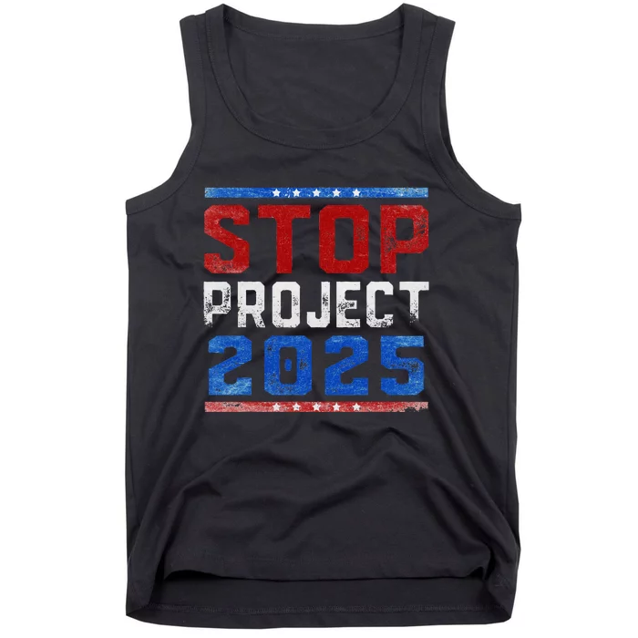 Pro Democracy Stop Project 2025 Election 2024 Tank Top