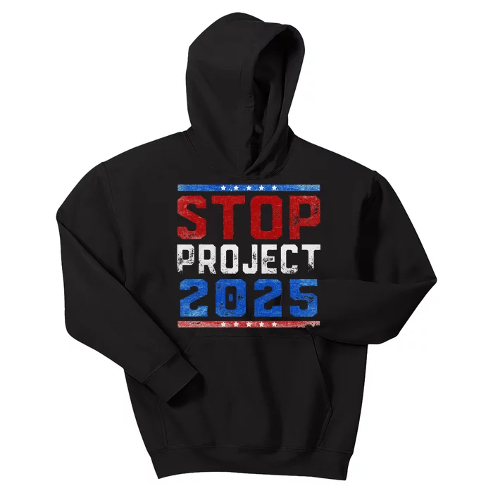 Pro Democracy Stop Project 2025 Election 2024 Kids Hoodie