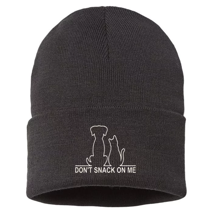 Please DonT Snack On MeThey Are Eating The Cats The Dogs Sustainable Knit Beanie