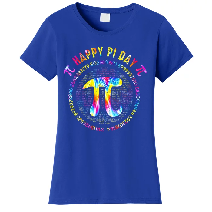 Pi Day Spiral Pi Math Teacher 3 14 Leopard Rainbow Women's T-Shirt