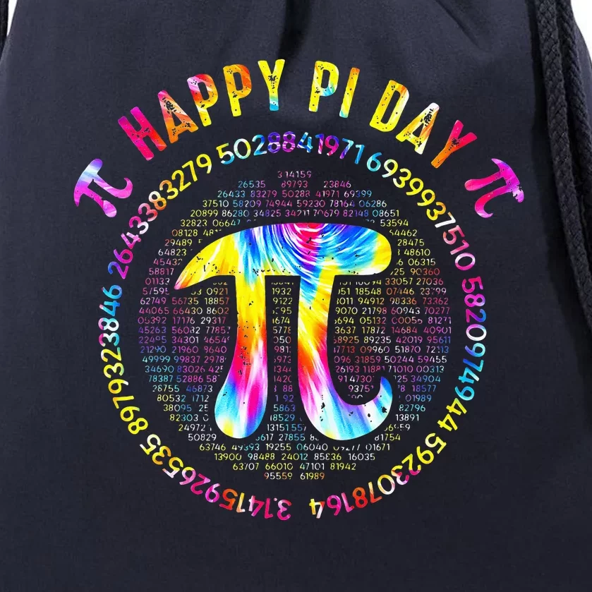 Pi Day Spiral Pi Math Teacher 3 14 Leopard Rainbow Drawstring Bag