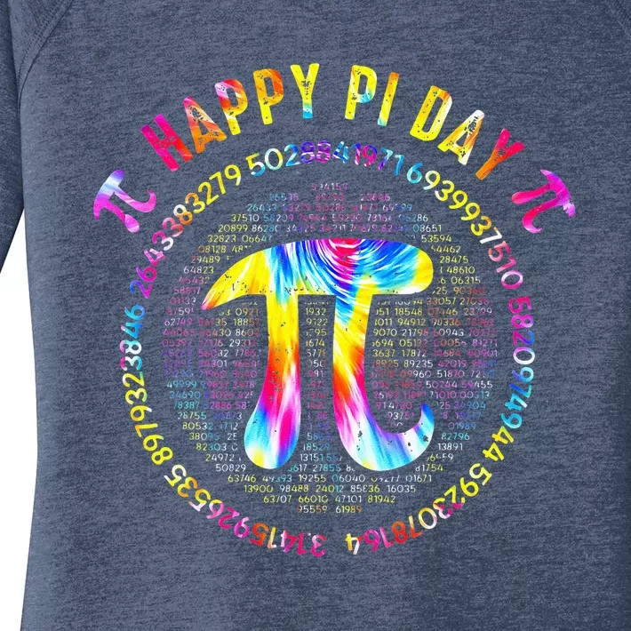 Pi Day Spiral Pi Math Teacher 3 14 Leopard Rainbow Women's Perfect Tri Tunic Long Sleeve Shirt