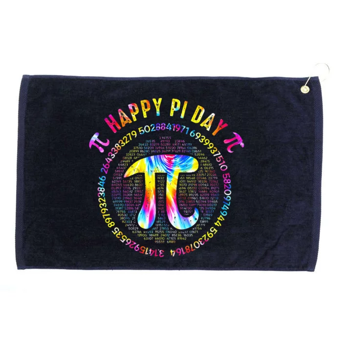 Pi Day Spiral Pi Math Teacher 3 14 Leopard Rainbow Grommeted Golf Towel