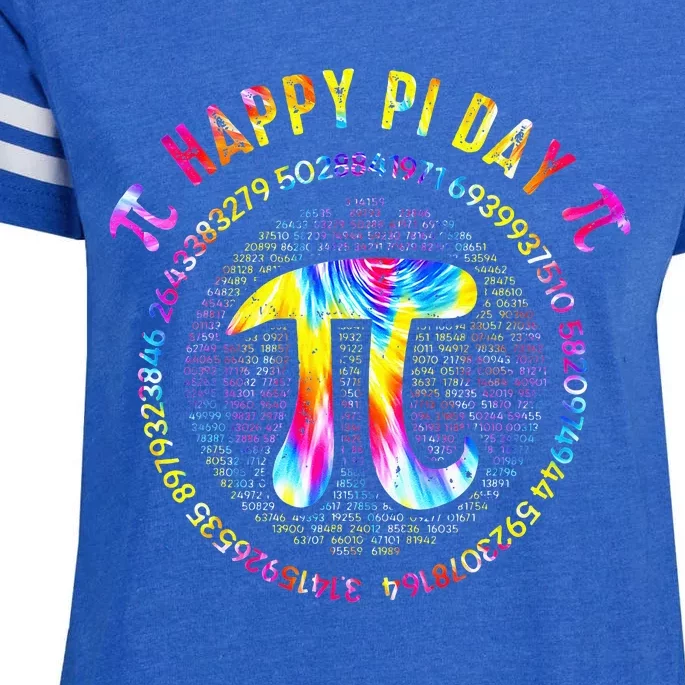 Pi Day Spiral Pi Math Teacher 3 14 Leopard Rainbow Enza Ladies Jersey Football T-Shirt