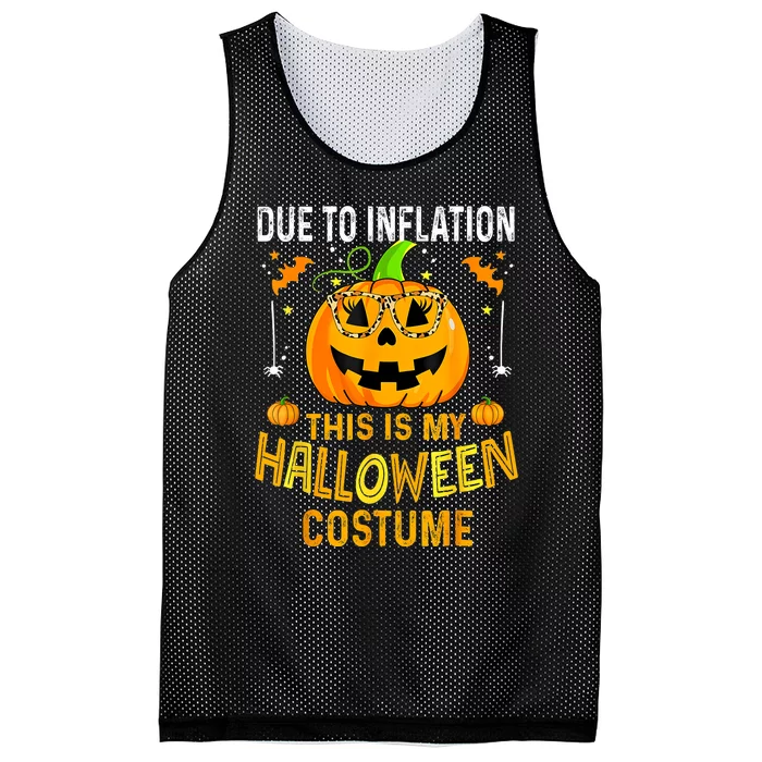 Pumpkin Due To Inflation This Is My Halloween Custome Mesh Reversible Basketball Jersey Tank