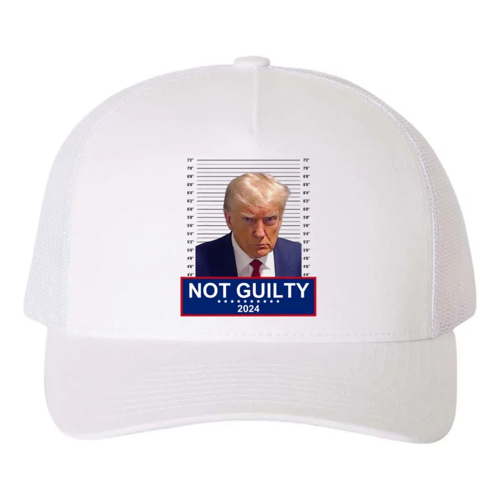 President Donald Trump Mugshot 2024 Not Guilty Supporter Yupoong Adult 5-Panel Trucker Hat