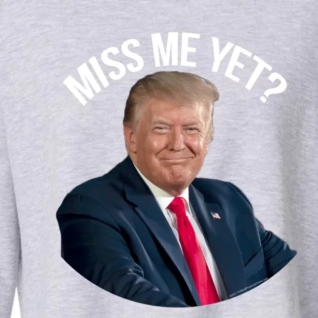 President Donald Trump Miss Me Yet Funny Political 2024 Great Gift Cropped Pullover Crew