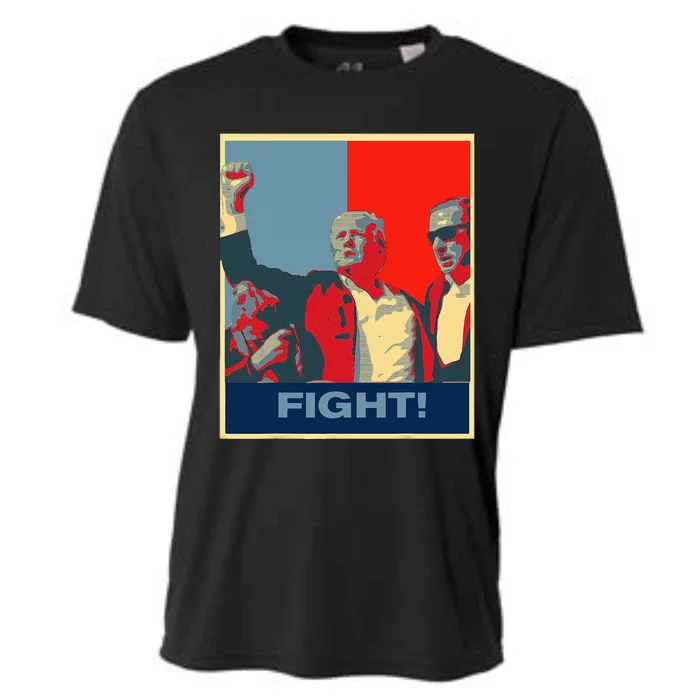 Patriotic Donald Trump Fight Artwork Stand Strong Usa Cooling Performance Crew T-Shirt