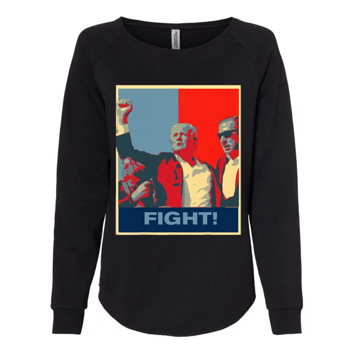 Patriotic Donald Trump Fight Artwork Stand Strong Usa Womens California Wash Sweatshirt