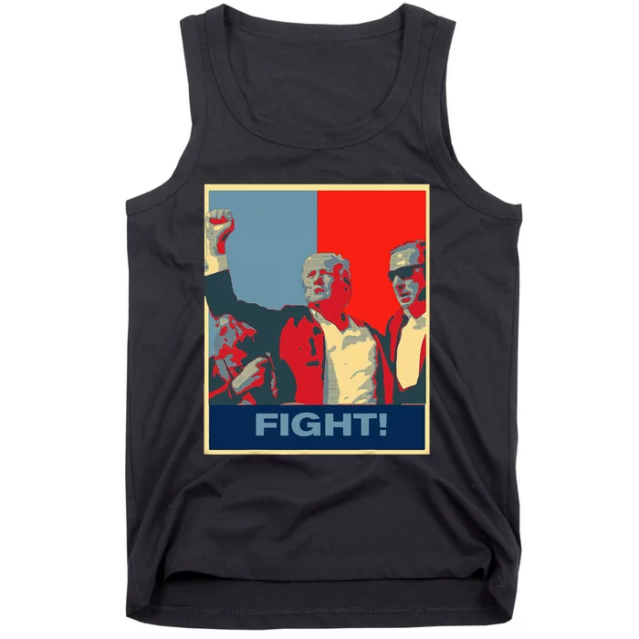 Patriotic Donald Trump Fight Artwork Stand Strong Usa Tank Top