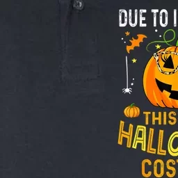 Pumpkin Due To Inflation This Is My Halloween Custome Softstyle Adult Sport Polo