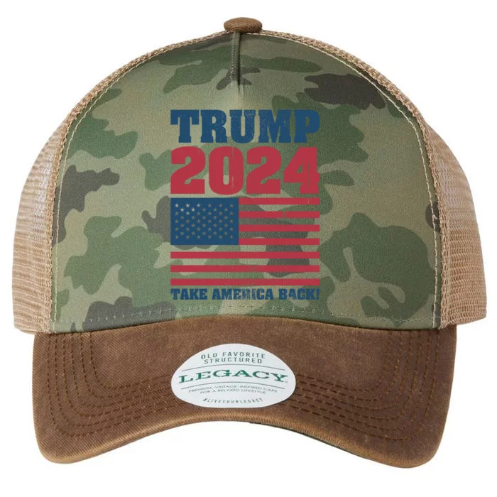 President Donald Trump 2024 Take America Back Legacy Tie Dye Trucker Hat