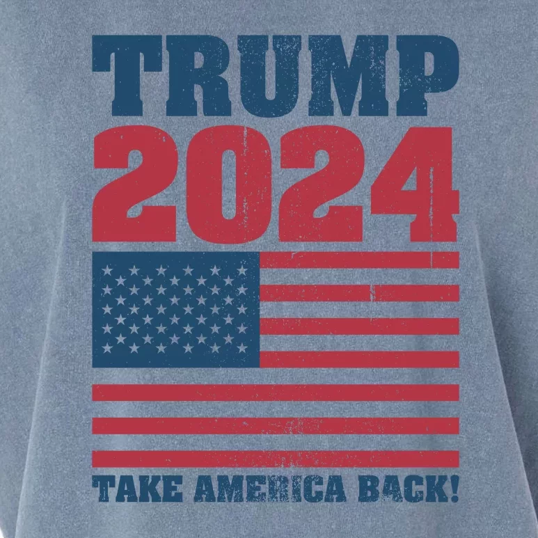 President Donald Trump 2024 Take America Back Garment-Dyed Women's Muscle Tee