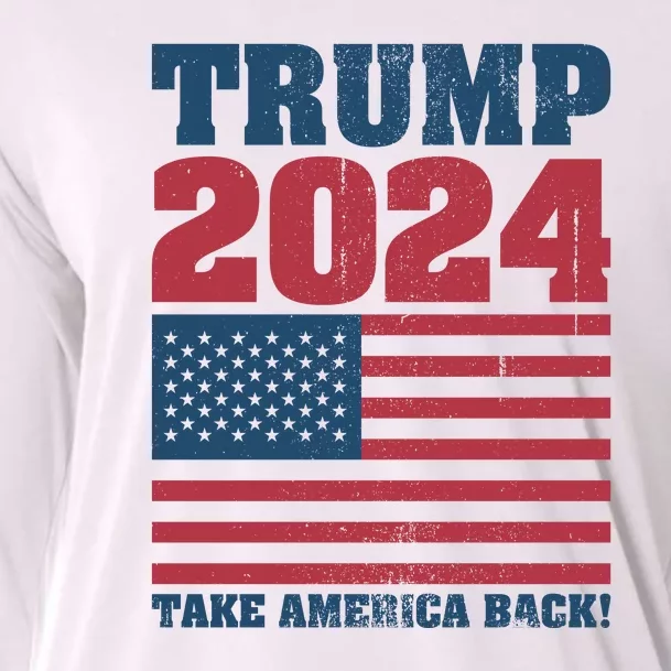 President Donald Trump 2024 Take America Back Cooling Performance Long Sleeve Crew