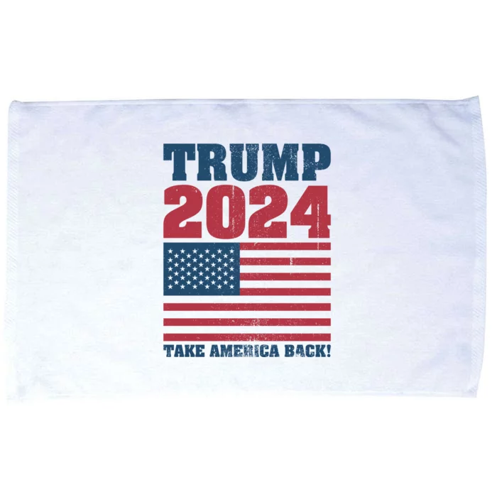 President Donald Trump 2024 Take America Back Microfiber Hand Towel