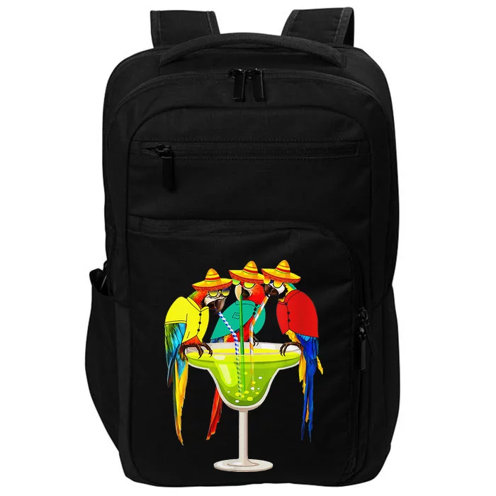 Parrots Drinking Tequila Cinco De Mayo Mexican Fiesta Lovers Impact Tech Backpack