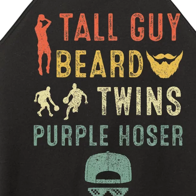 Perfect Dude Tall Guy Beard Twins Purple Hoser Women’s Perfect Tri Rocker Tank