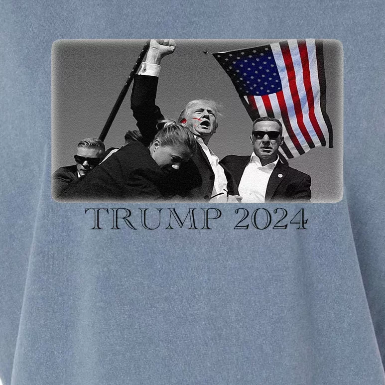 President Donald Trump 2024 Failed Attempt Usa Patriotic Garment-Dyed Women's Muscle Tee