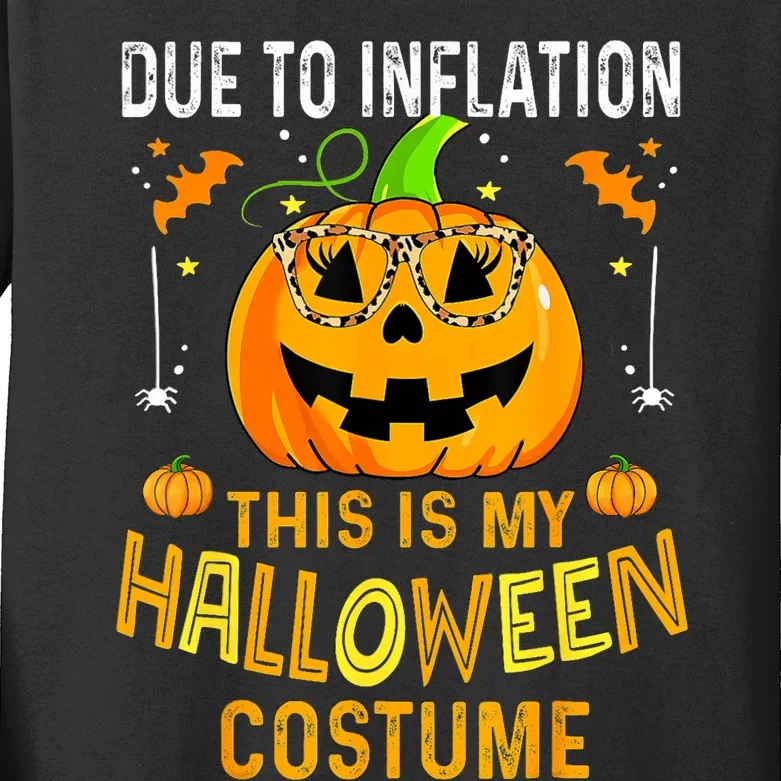 Pumpkin Due To Inflation This Is My Halloween Custome Kids Long Sleeve Shirt