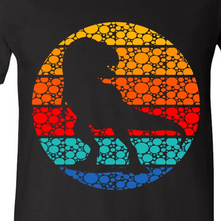 Polka Dots Trex International Dot Day V-Neck T-Shirt