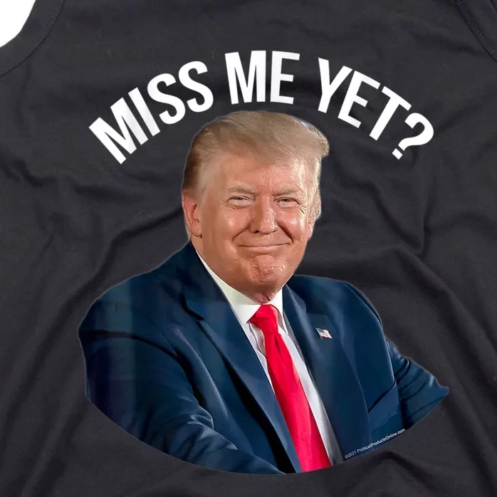 President Donald Trump Miss Me Yet Funny Political 2024 Us Flag Tank Top