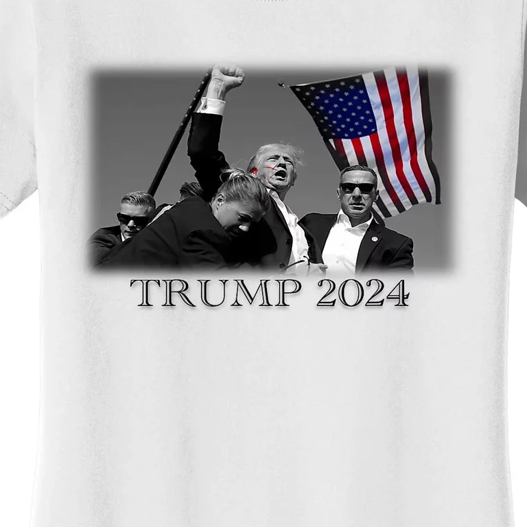 President Donald Trump 2024 Failed Attempt Usa Patriotic Women's T-Shirt