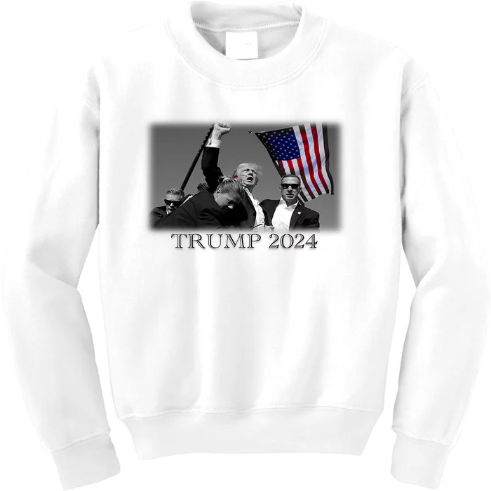 President Donald Trump 2024 Failed Attempt Usa Patriotic Kids Sweatshirt