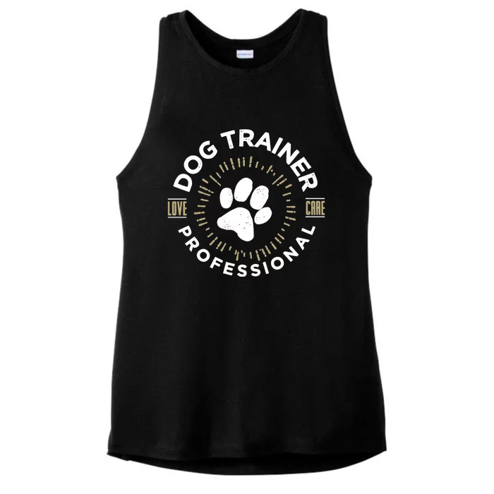 Professional Dog Trainer Long Sleeve Ladies Tri-Blend Wicking Tank