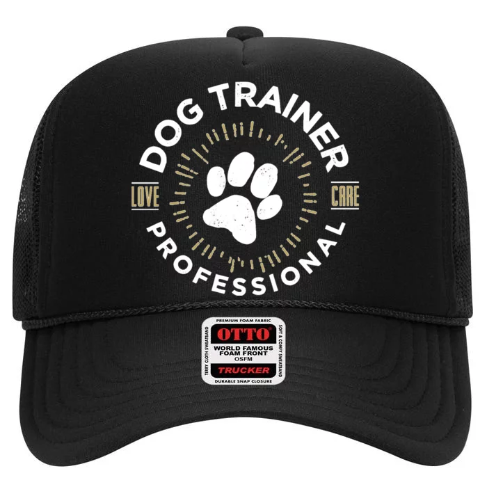 Professional Dog Trainer Long Sleeve High Crown Mesh Trucker Hat