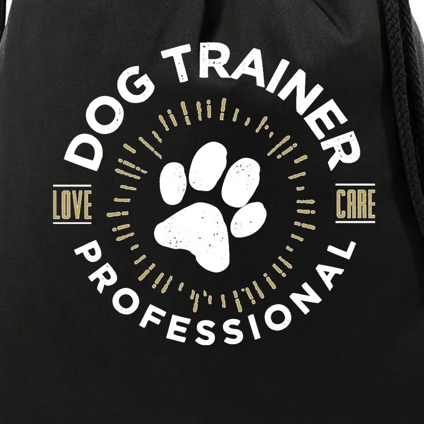 Professional Dog Trainer Long Sleeve Drawstring Bag