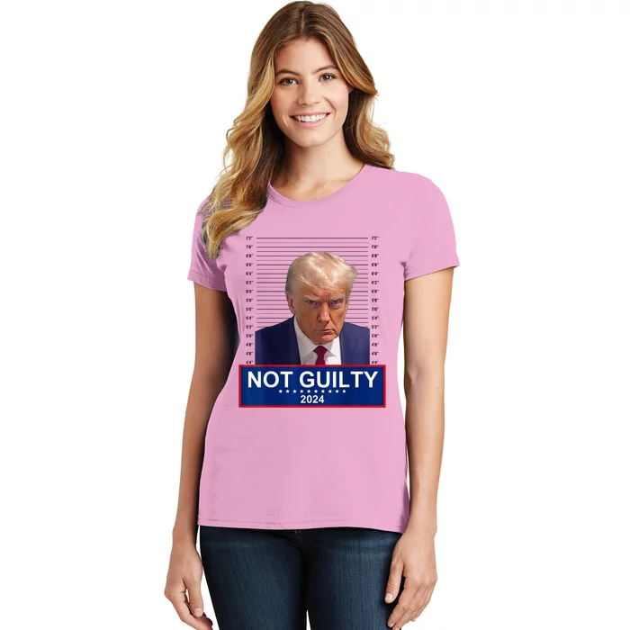 President Donald Trump Mugshot 2024 Not Guilty Supporter T Not Guilty Supporter Women's T-Shirt