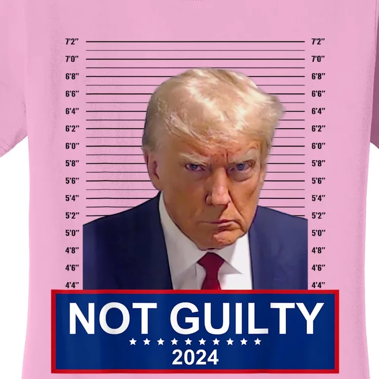 President Donald Trump Mugshot 2024 Not Guilty Supporter T Not Guilty Supporter Women's T-Shirt