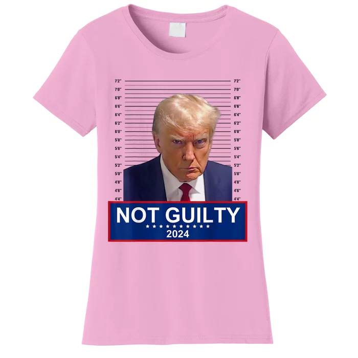 President Donald Trump Mugshot 2024 Not Guilty Supporter T Not Guilty Supporter Women's T-Shirt