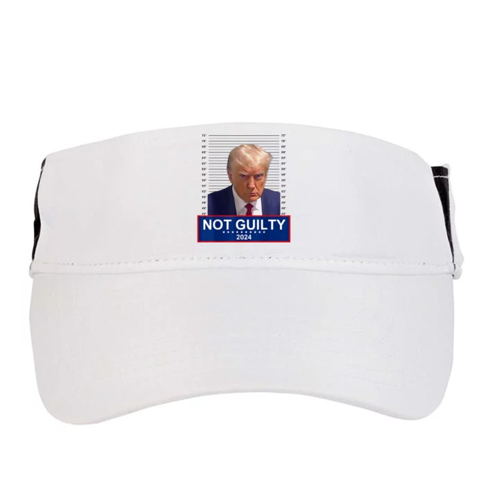 President Donald Trump Mugshot 2024 Not Guilty Supporter T Not Guilty Supporter Adult Drive Performance Visor