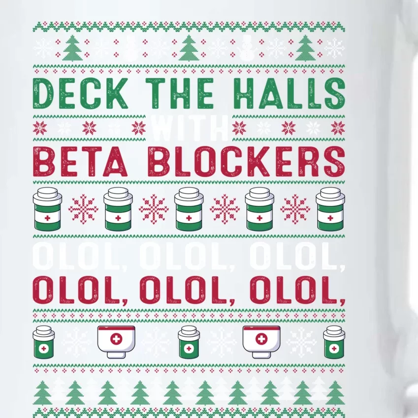 Pharmacist Deck The Halls With Beta Blockers Olol Christmas Great Gift Black Color Changing Mug