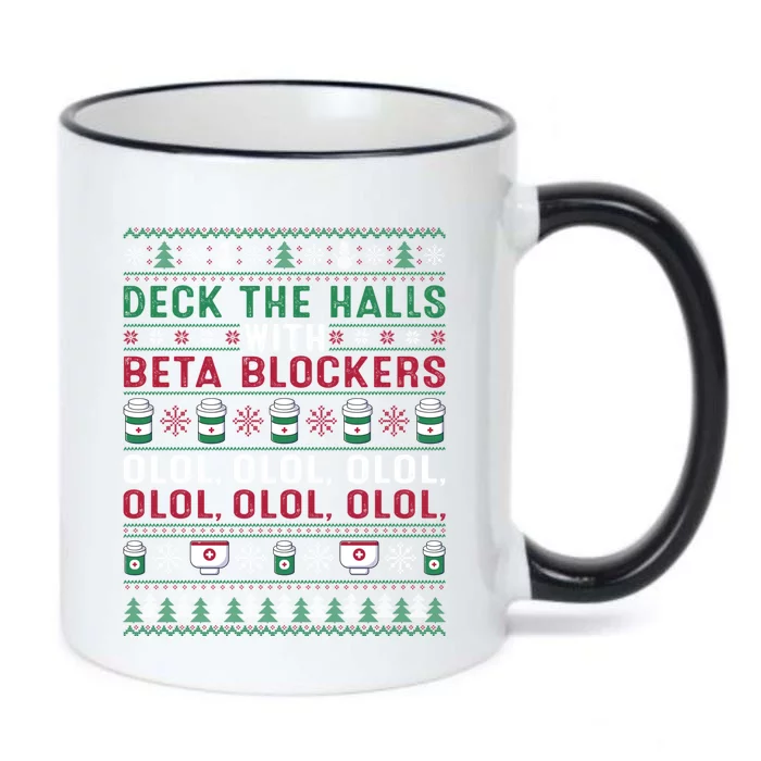 Pharmacist Deck The Halls With Beta Blockers Olol Christmas Great Gift Black Color Changing Mug