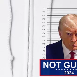 President Donald Trump Mugshot 2024 Not Guilty Supporter Full Zip Hoodie