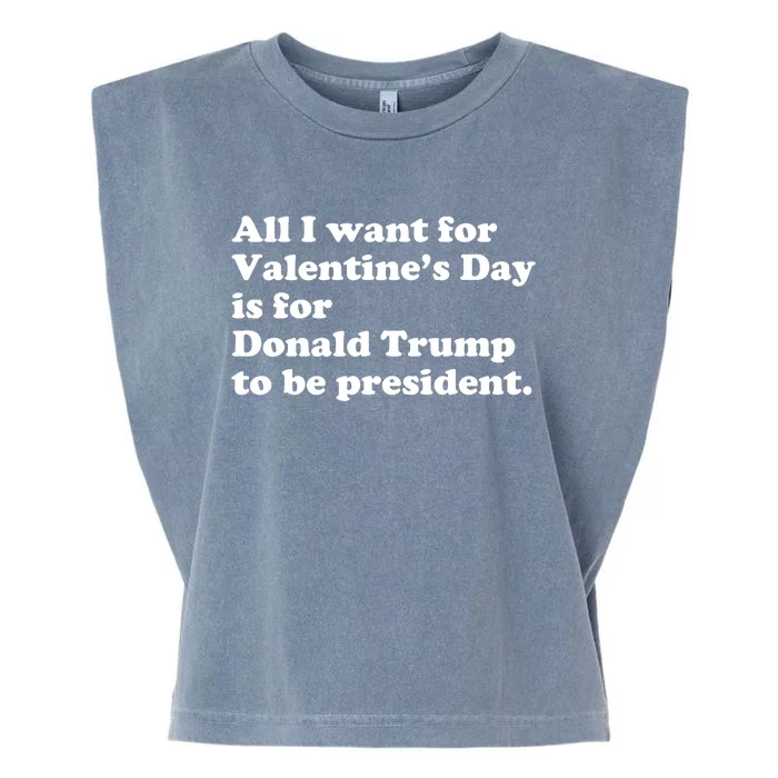 Pro Donald Trump President Funny Valentine Day Gag Gift Joke Garment-Dyed Women's Muscle Tee